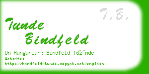 tunde bindfeld business card